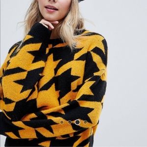 ASOS DESIGN- Sweater In Houndstooth Pattern*NEW*